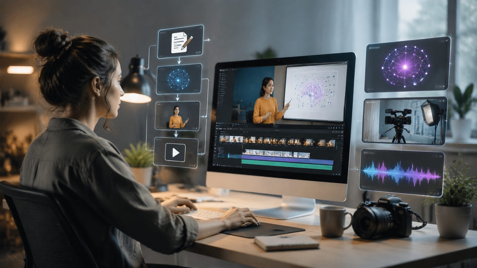 text to video ai for online courses workflow