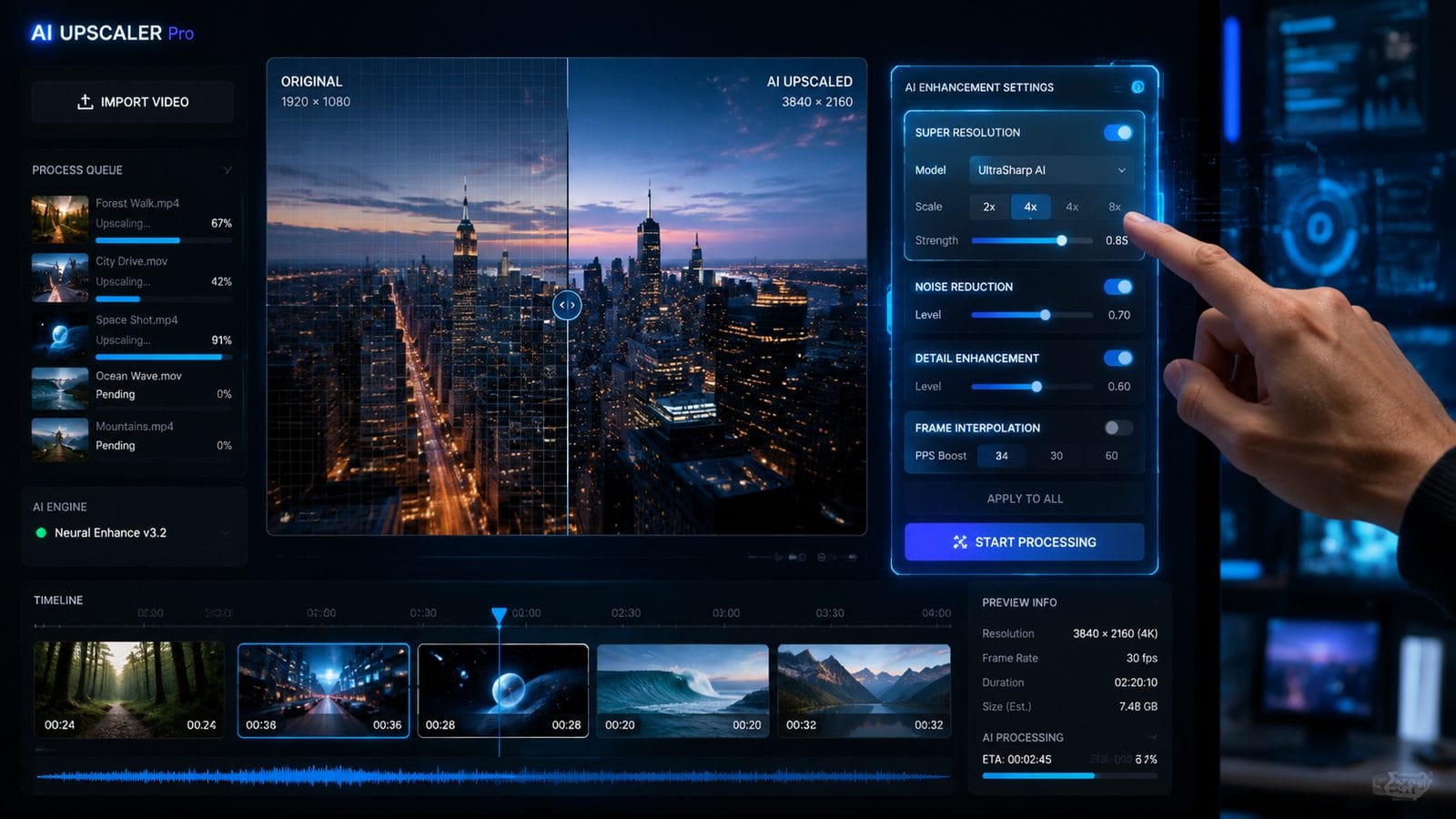 how to upscale video resolution with ai workflow