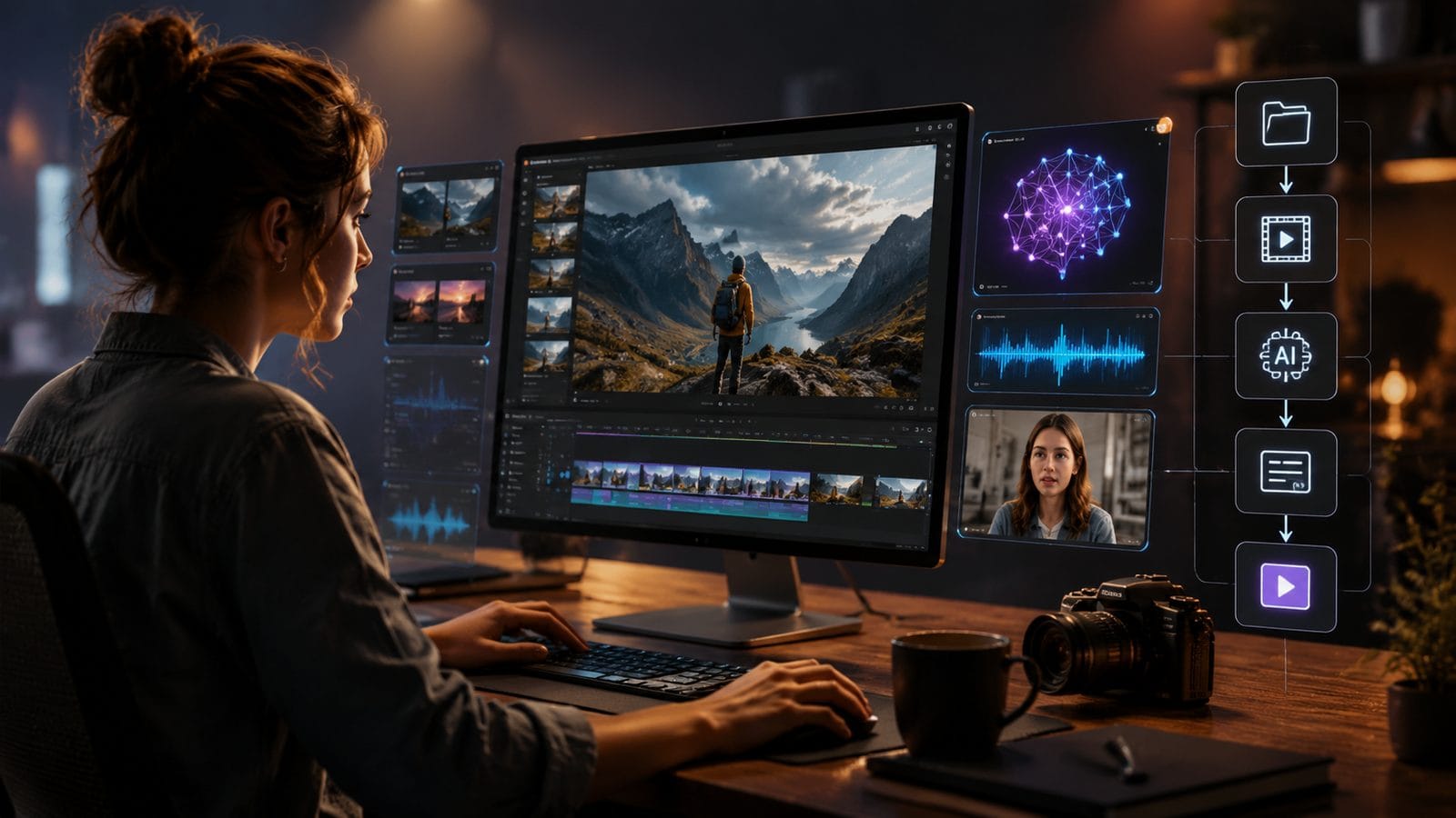 ai video generator with auto subtitles workflow