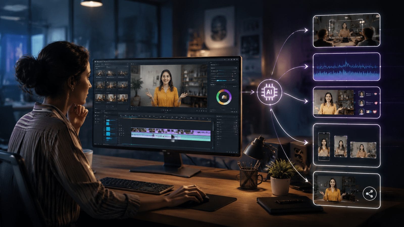 ai video editing for webinar promotions workflow