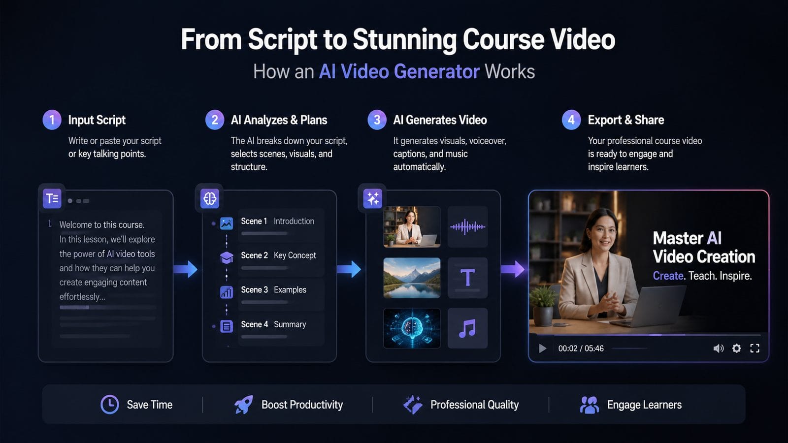 ai video generator for course creators workflow
