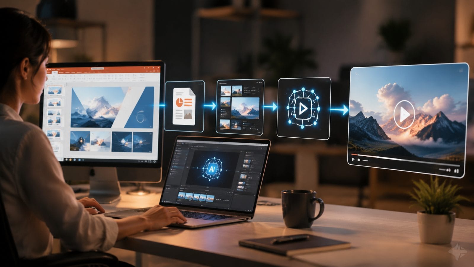 how to generate ai videos from ppt workflow