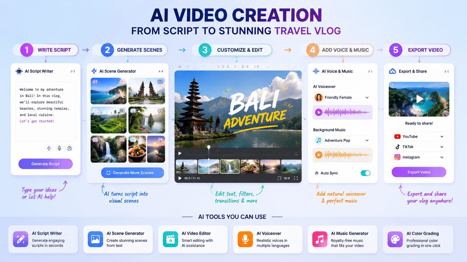 best text to video ai for travel vlogs workflow