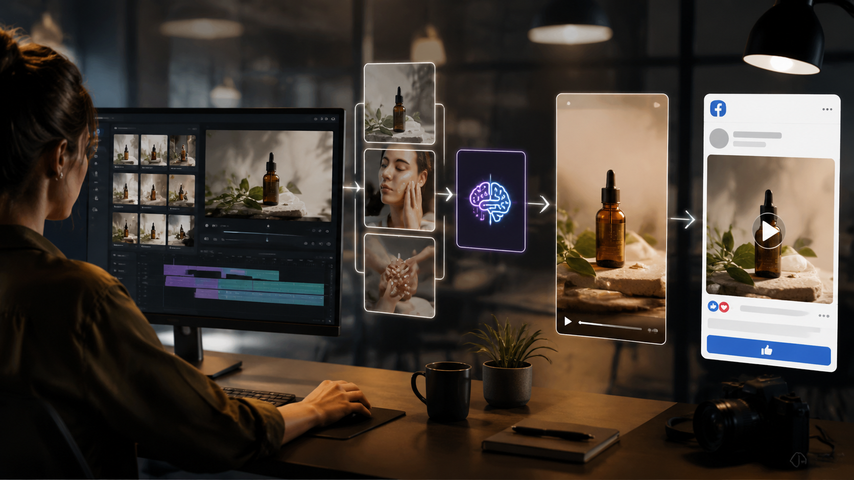 text to video ai for facebook ads workflow