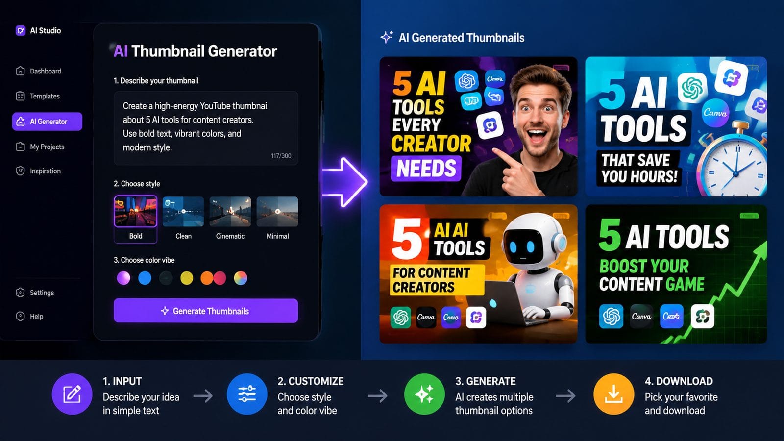how to generate video thumbnails with ai workflow