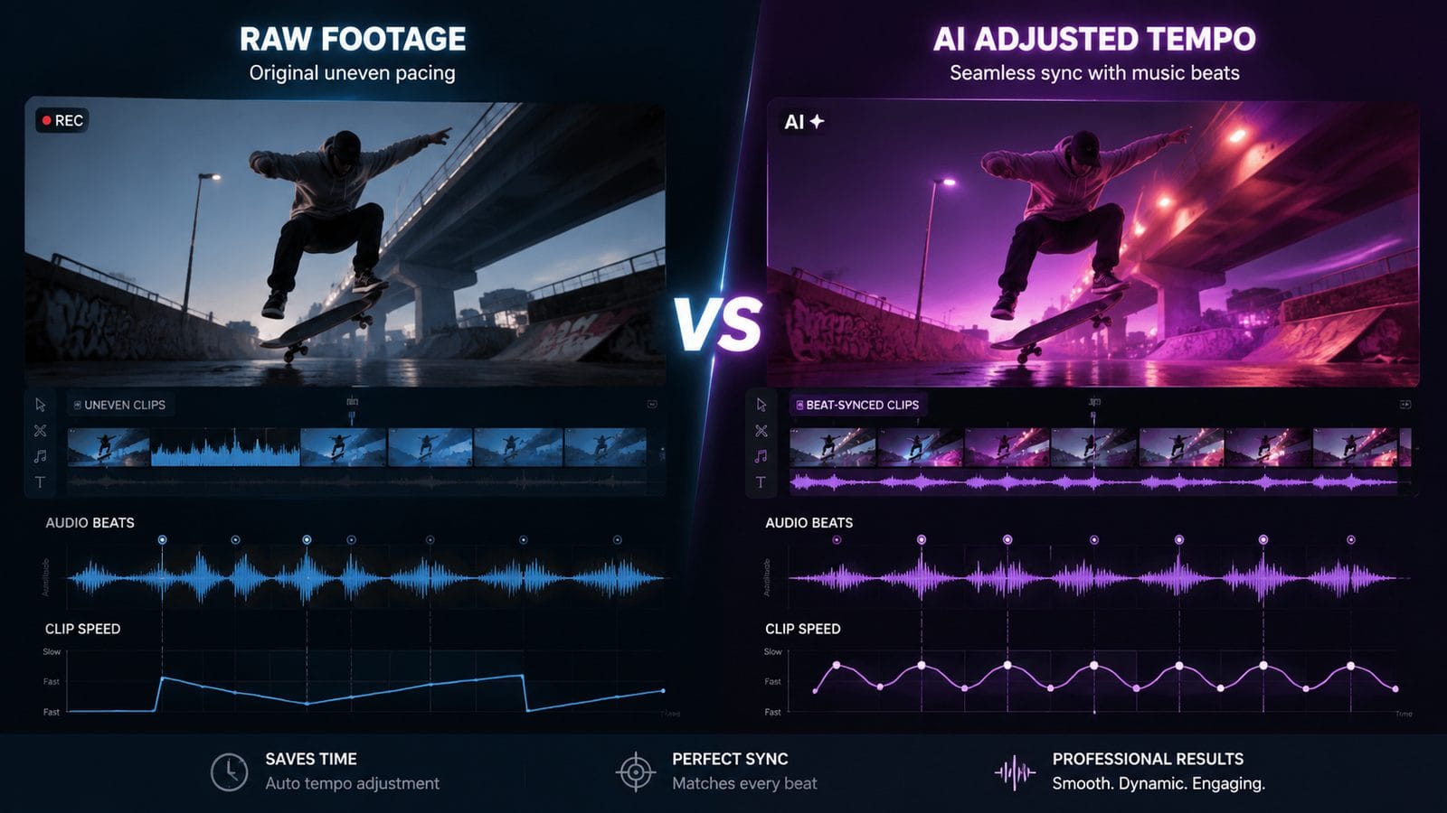 nolang ai video generator tempo adjustment workflow