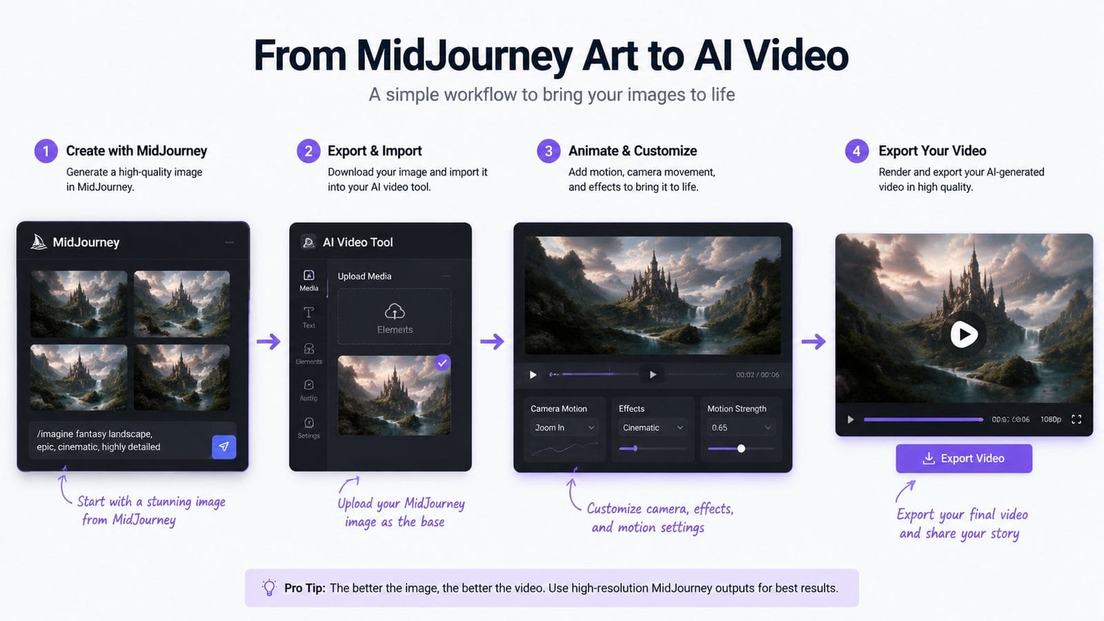 combining midjourney with ai video tools workflow