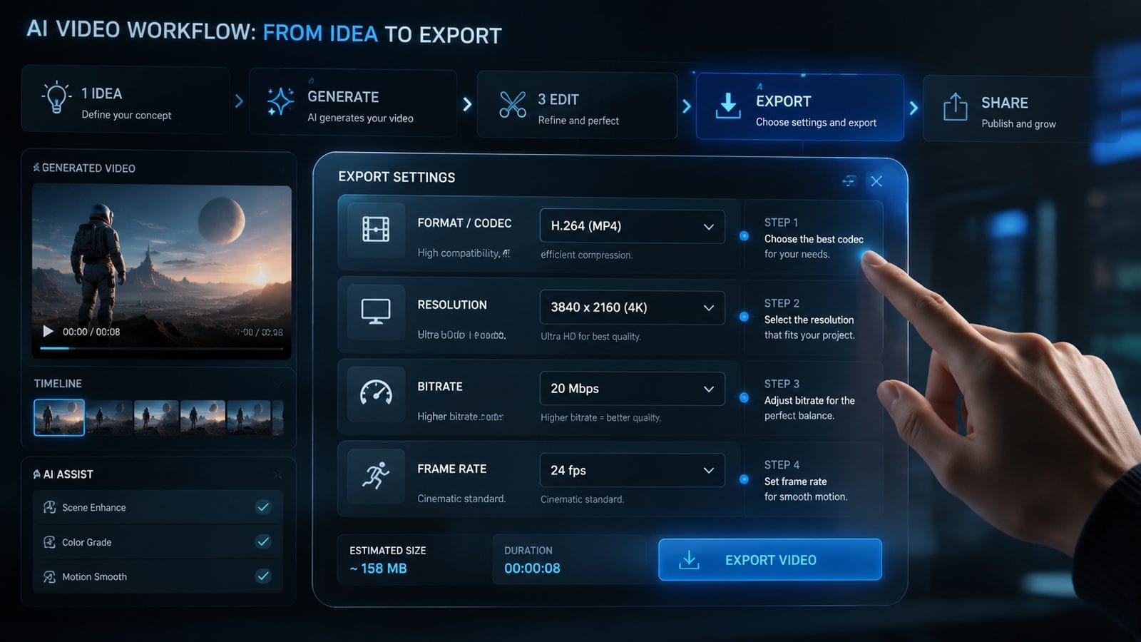 troubleshooting ai video export errors workflow