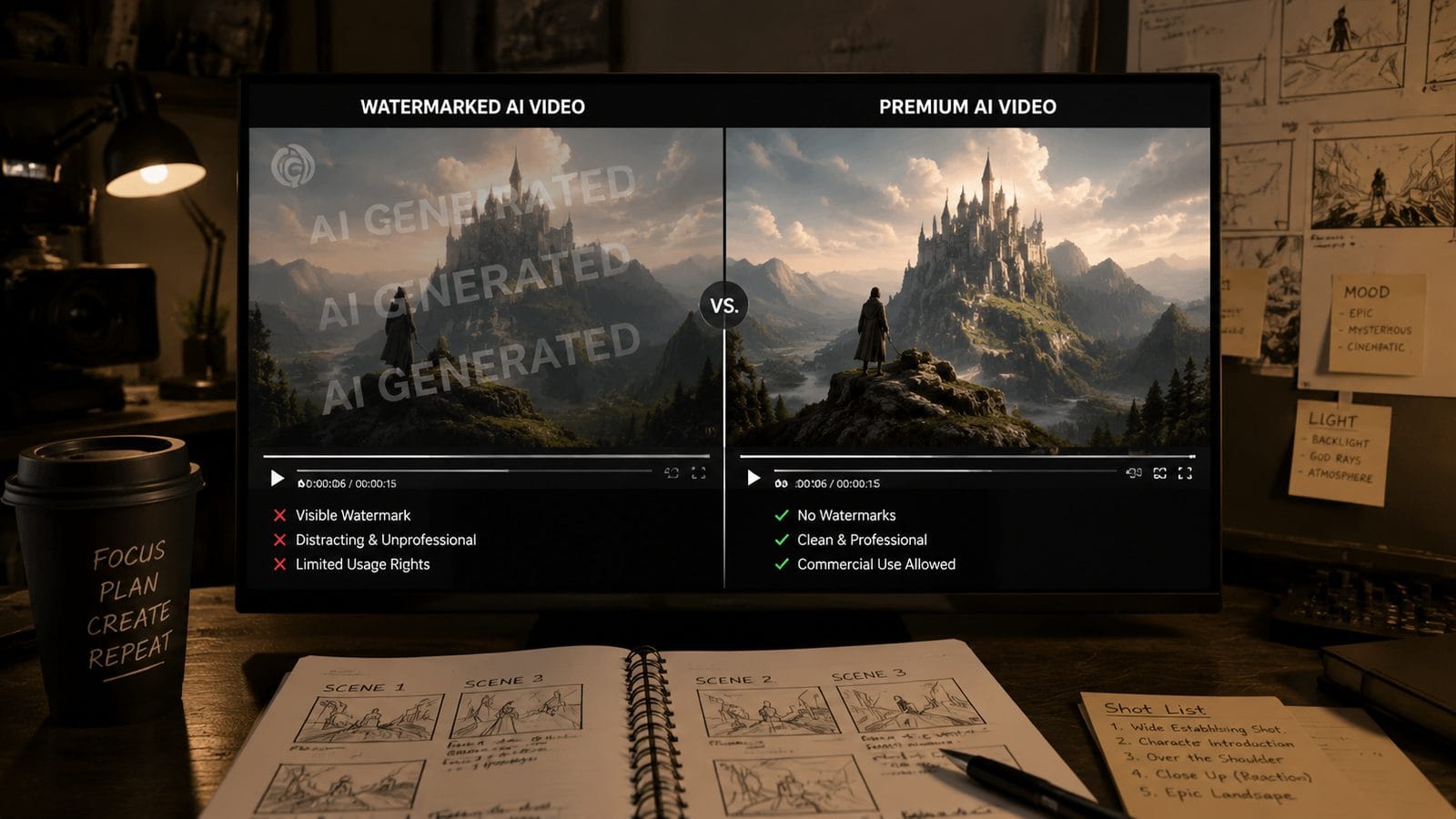 free ai video generator limits workflow