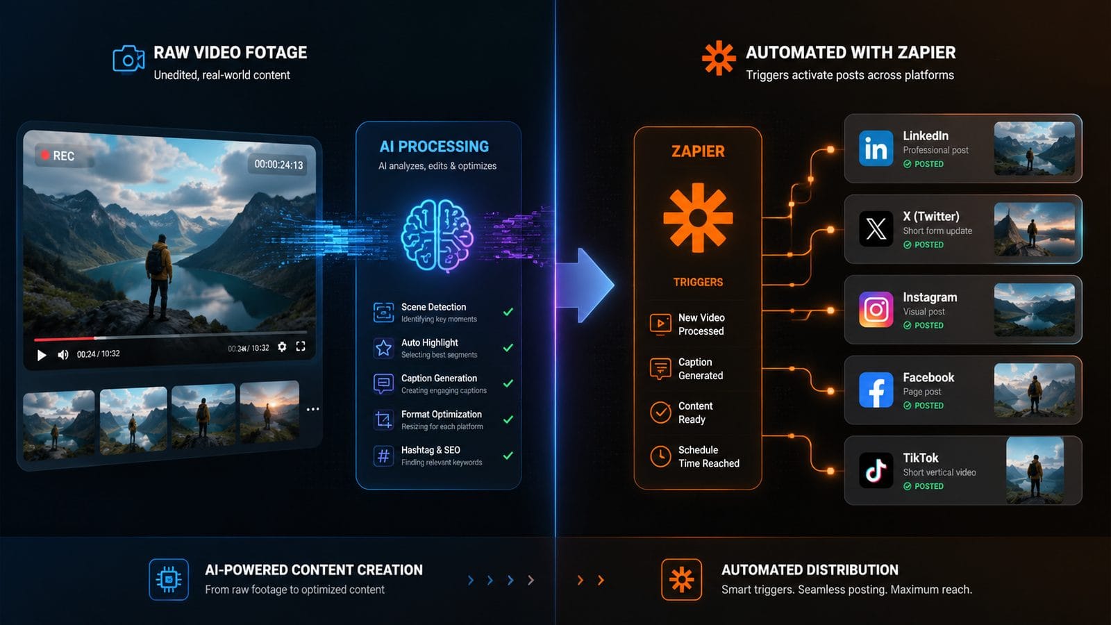 ai video automation with zapier workflow