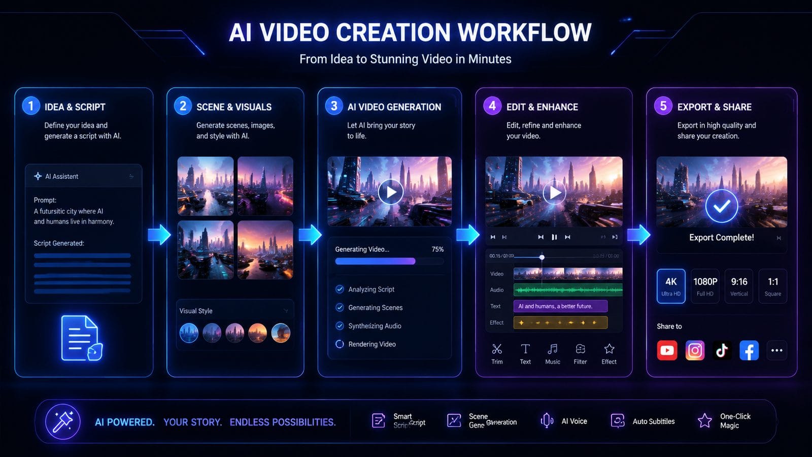 how to create viral videos using ai workflow
