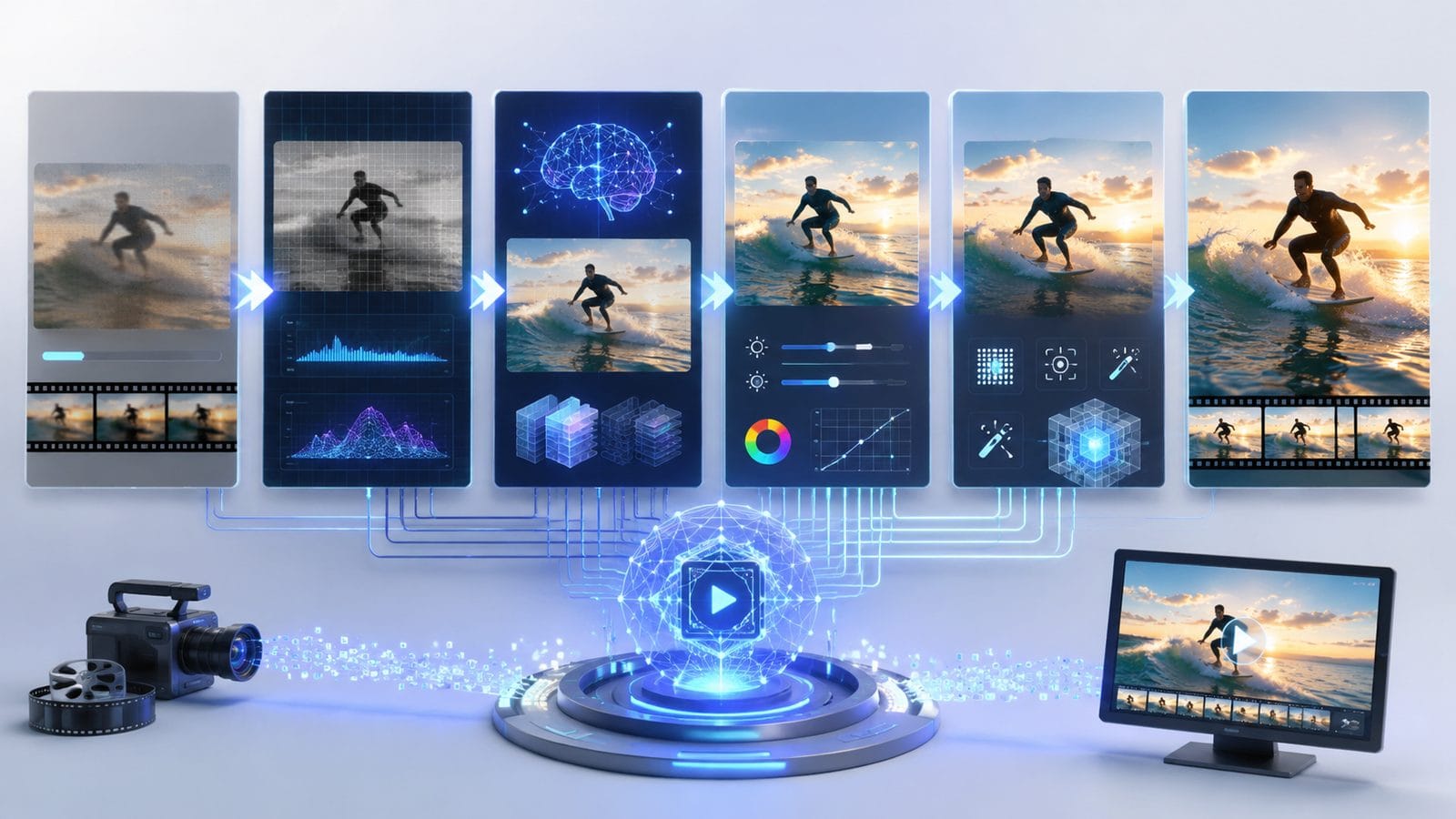 how to enhance video quality using ai workflow