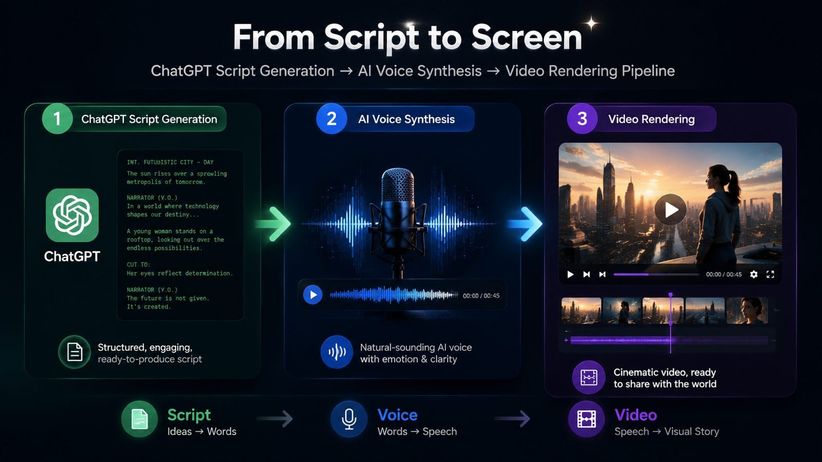 ai video + chatgpt script workflow workflow