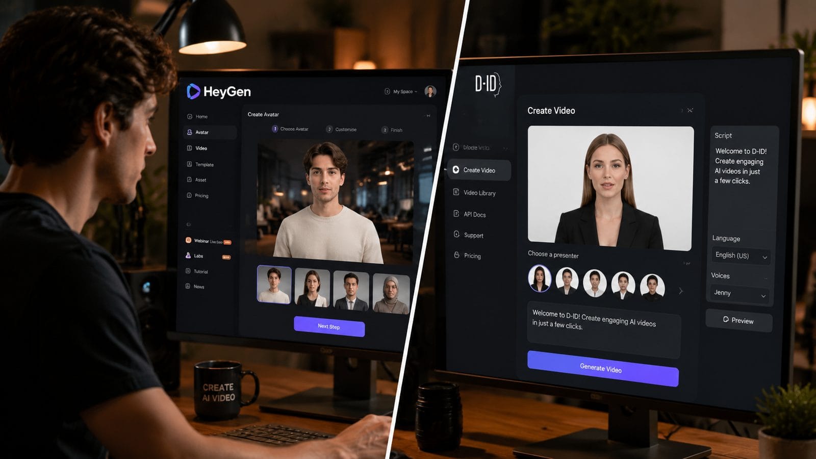 heygen vs d-id for avatar videos workflow
