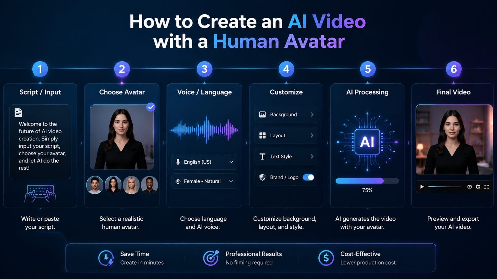 how to make ai videos with human avatars workflow