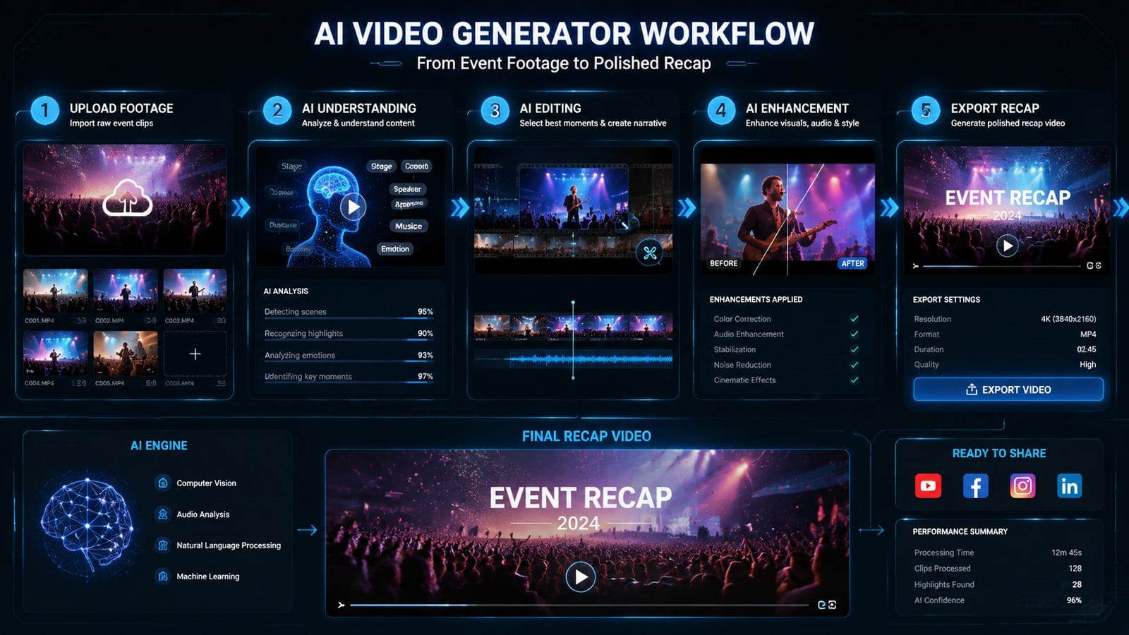 ai video generator for event recaps workflow