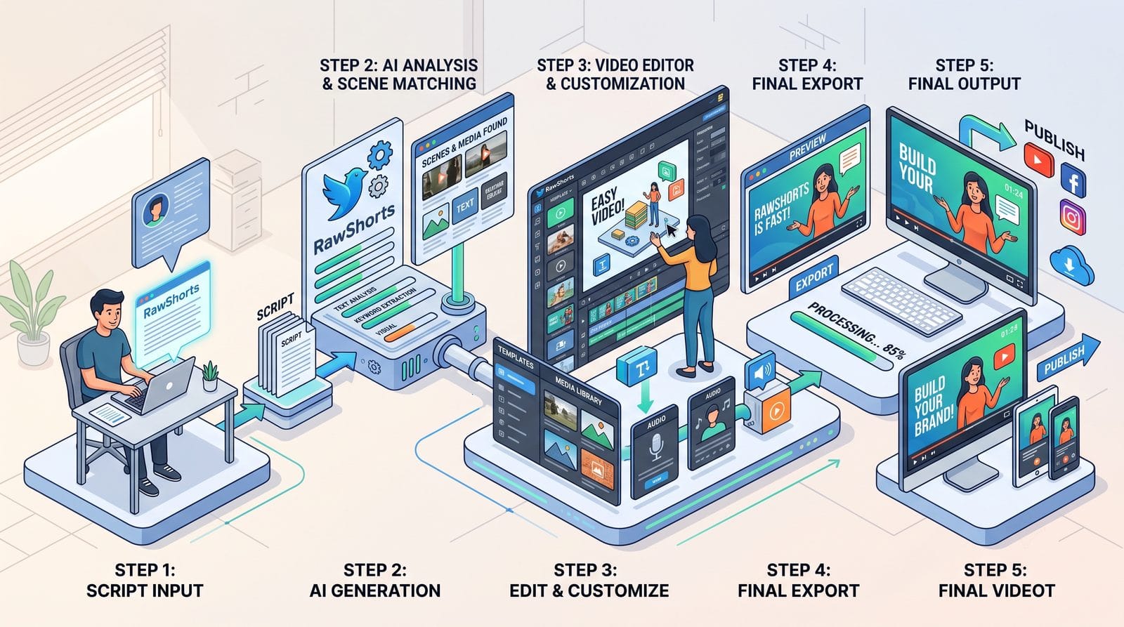 rawshorts ai video maker long-term review workflow