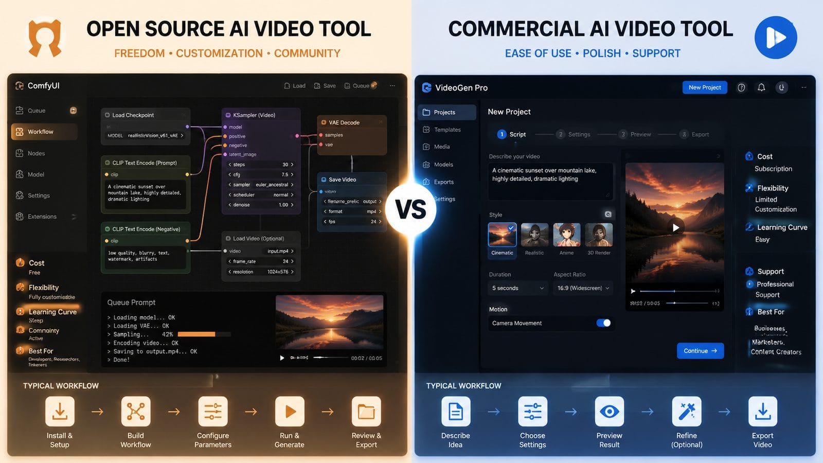 open source alternatives to commercial ai video tools workflow
