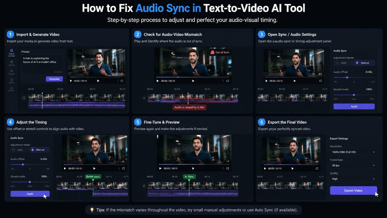 why text to video ai fails to sync audio workflow