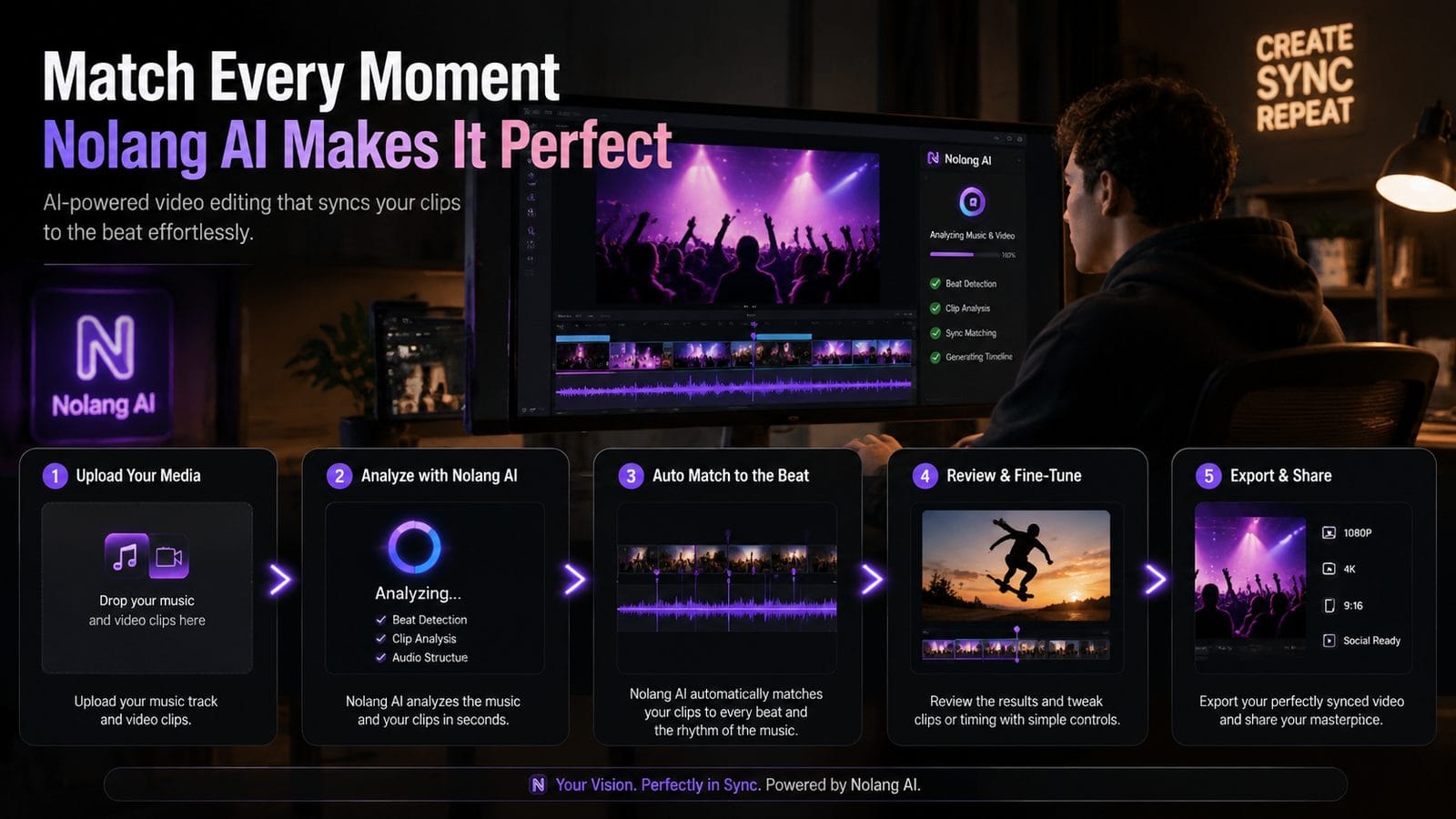 nolang ai video tempo adjustment workflow