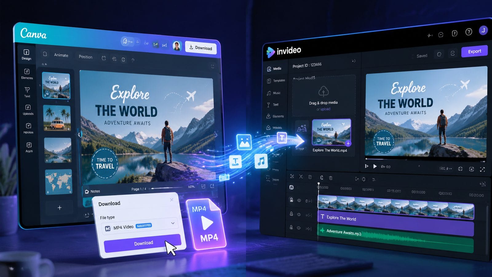 canva + invideo workflow for creators workflow