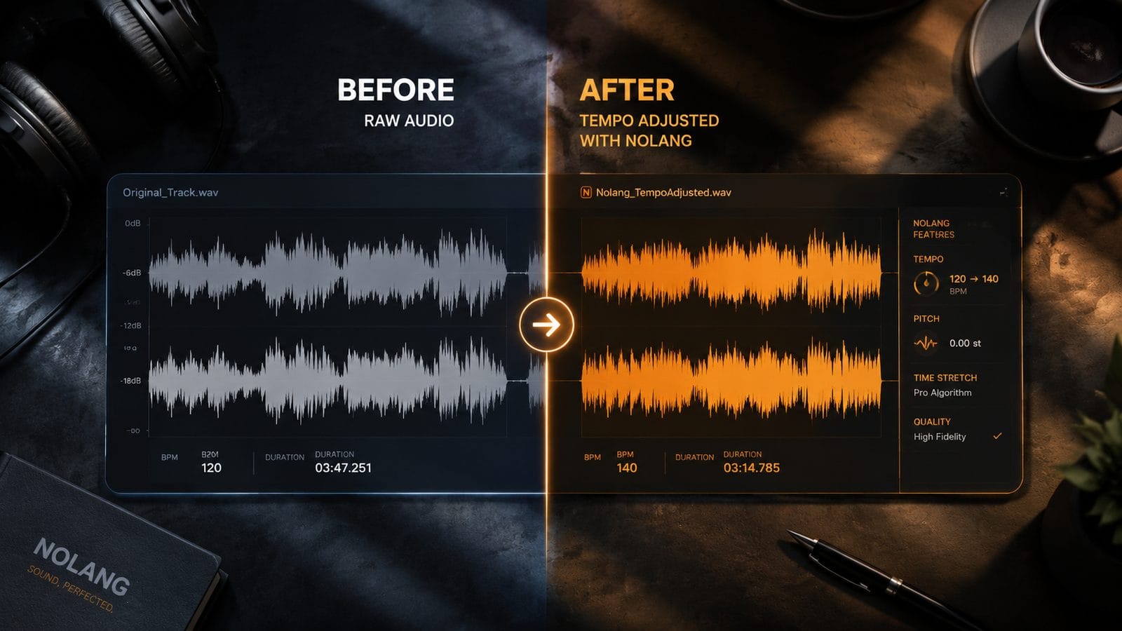 nolang tempo adjustment features workflow