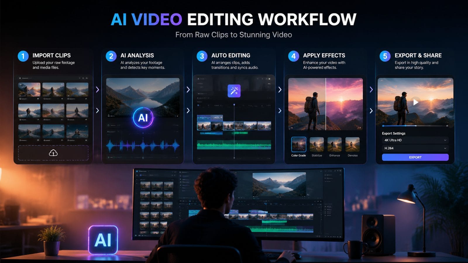 free ai video editors with no watermark workflow