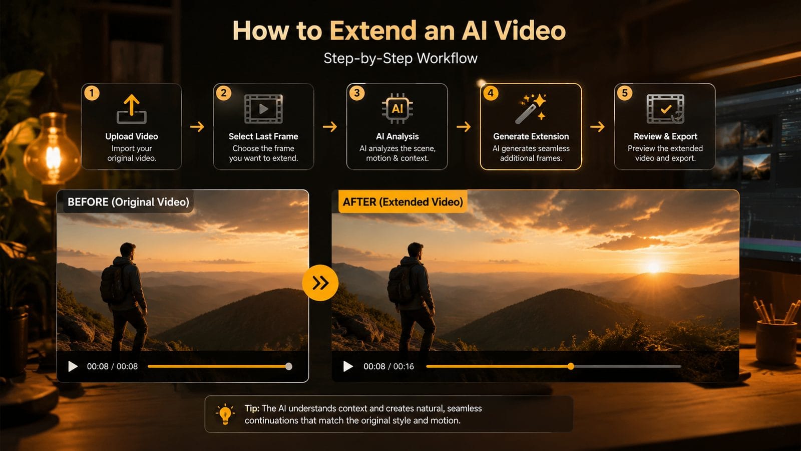 how to make ai videos longer workflow