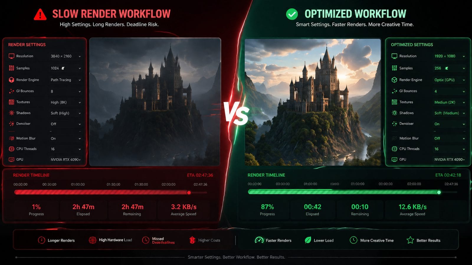 ai video rendering too slow workflow