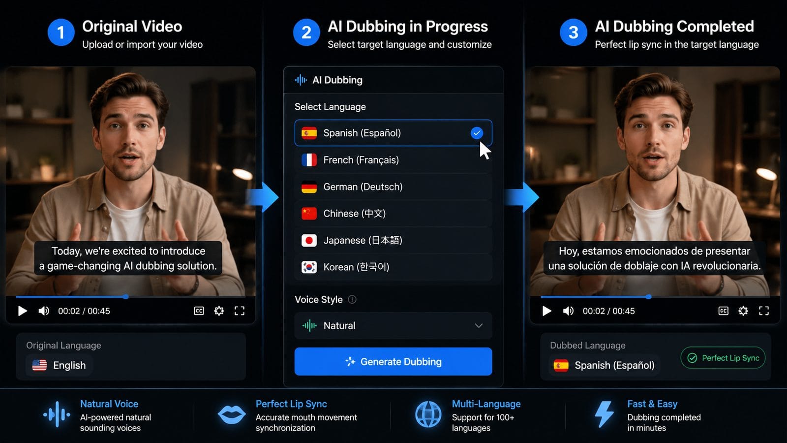 free ai tools for video dubbing workflow