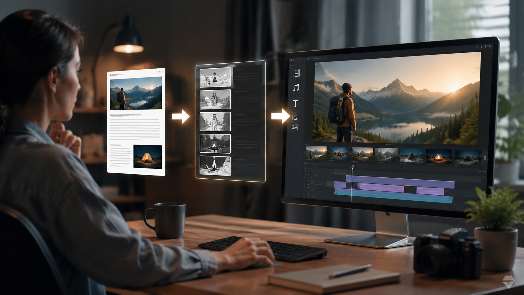 how to create ai videos from blog posts workflow