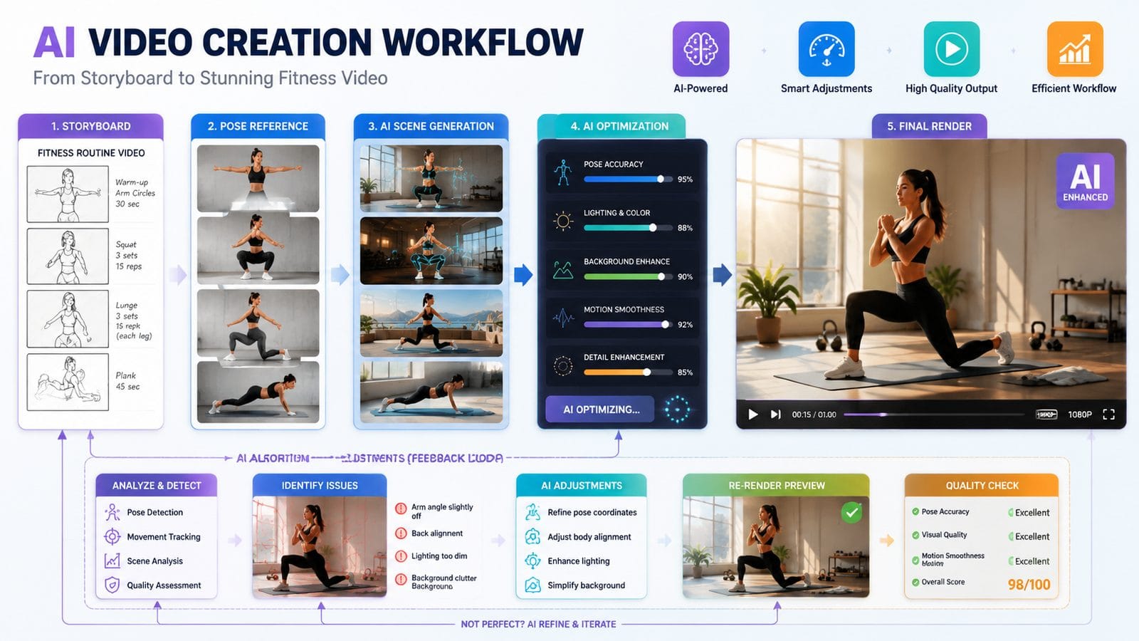 ai video for fitness tutorials workflow