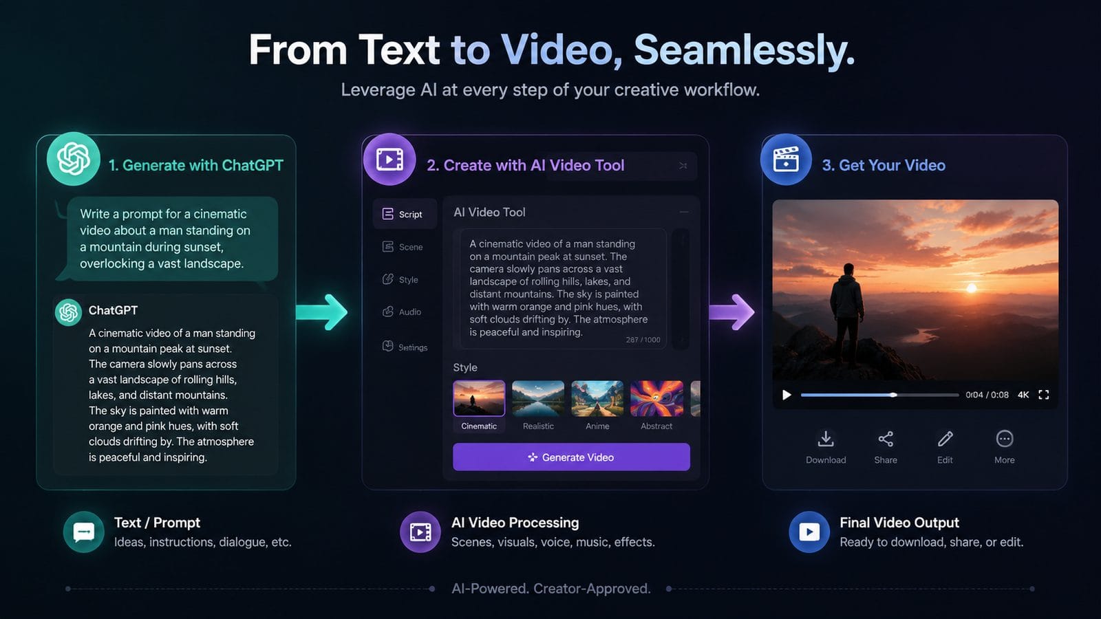 how to combine chatgpt with ai video tools workflow