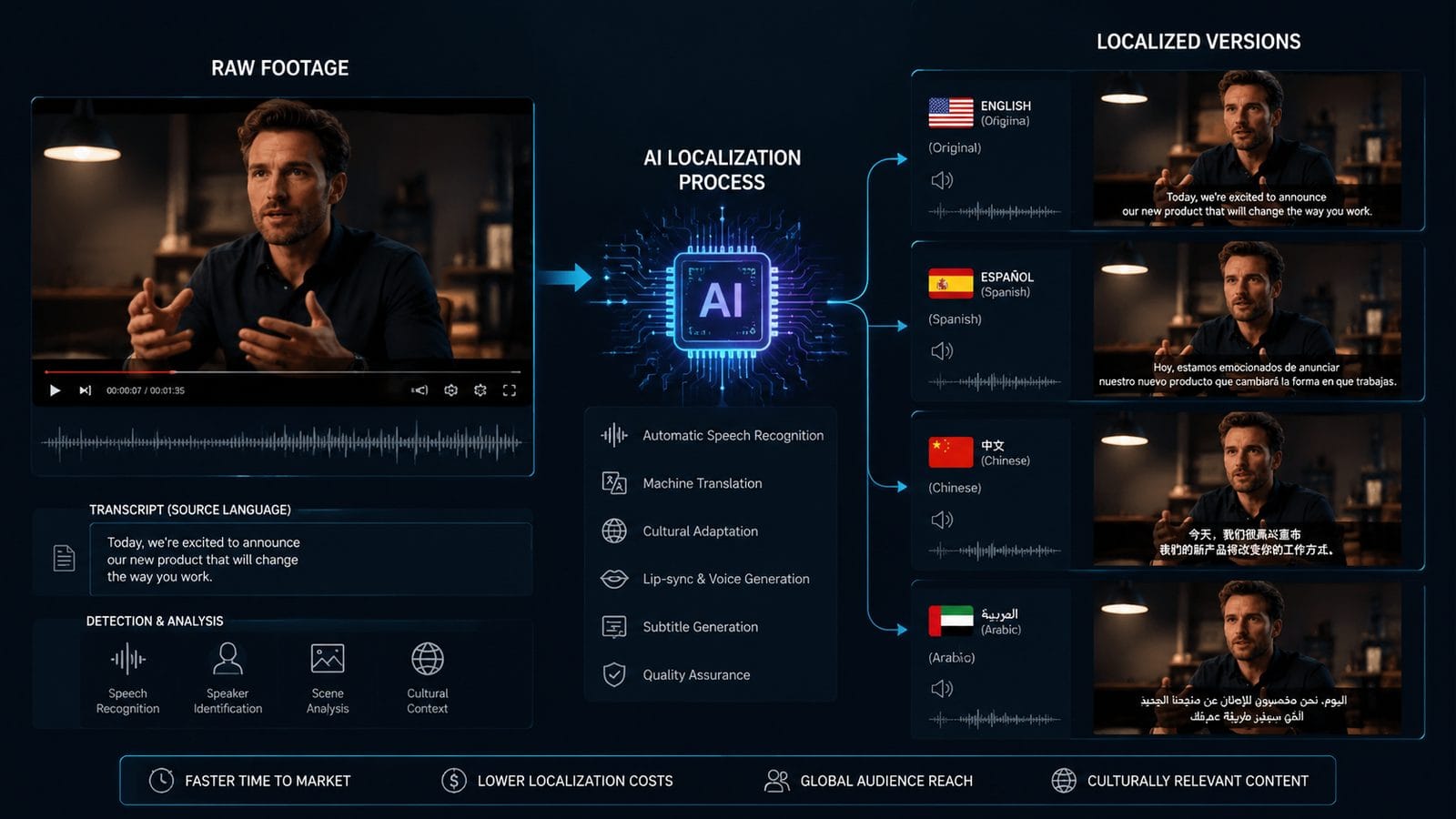 how to localize ai videos for global audiences workflow
