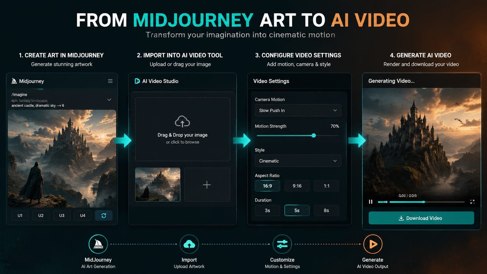 how to combine midjourney with ai video workflow