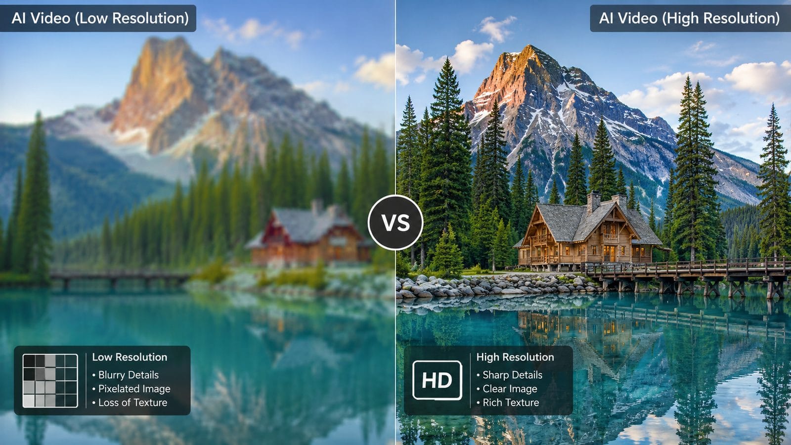 why my ai video has low resolution workflow
