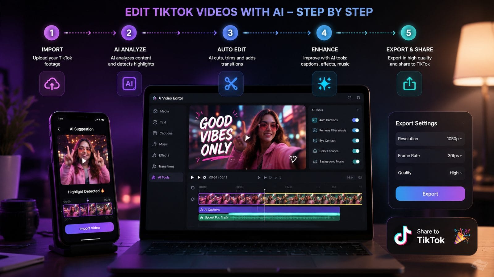 free ai video editors for tiktok workflow