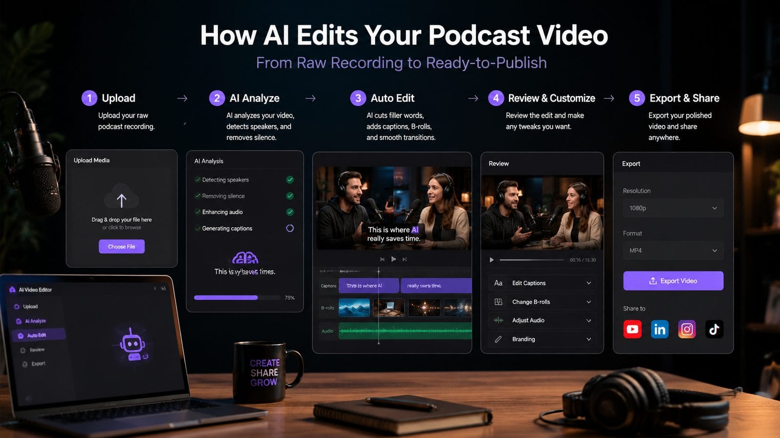 ai video workflow for podcasters workflow