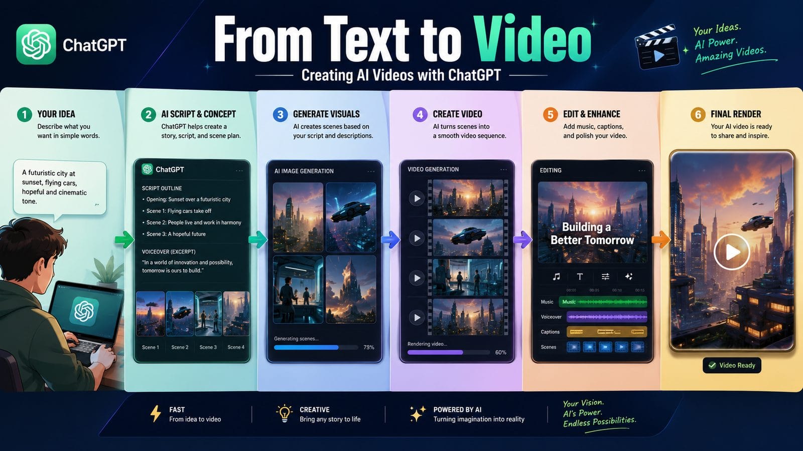 ai video + chatgpt workflow for creators workflow