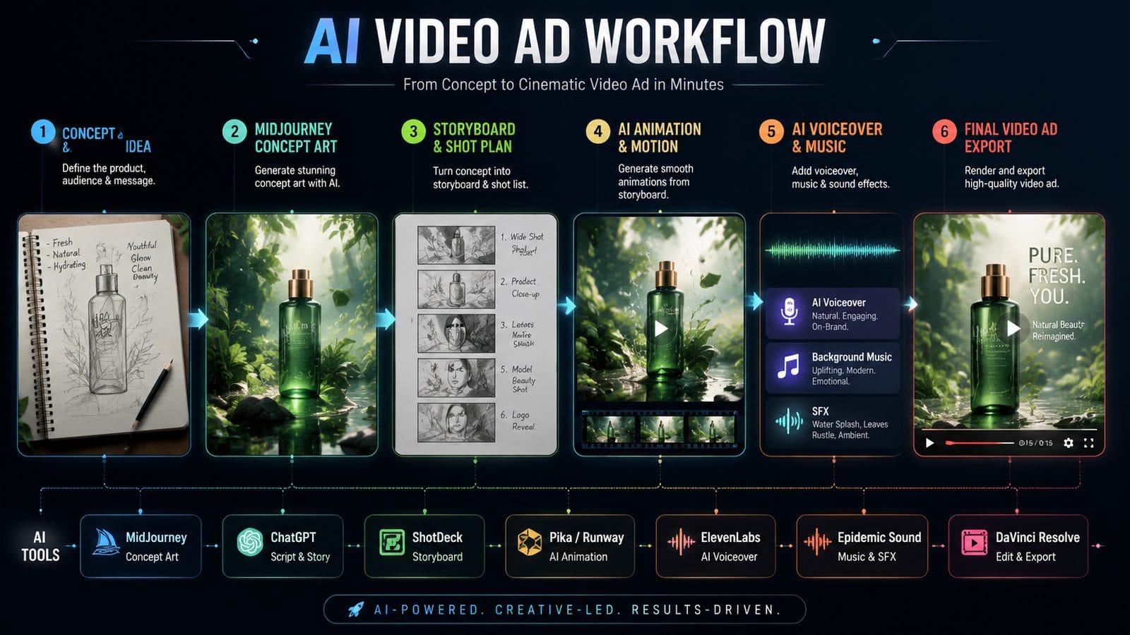 ai video + midjourney workflow for ads workflow