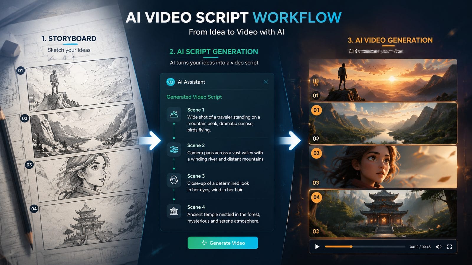 chatgpt + ai video script workflow workflow