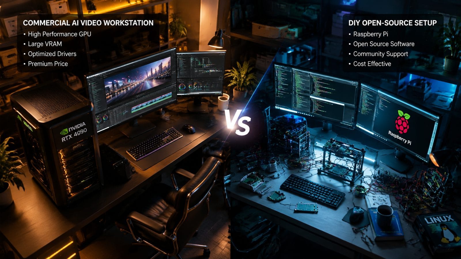 Illustration: open-source alternatives to commercial ai video