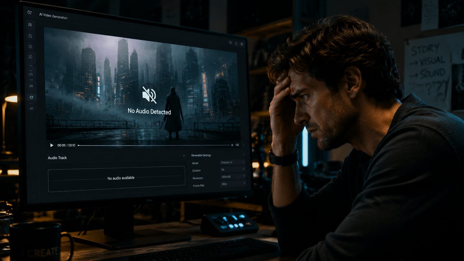 Illustration: why my ai video has no sound