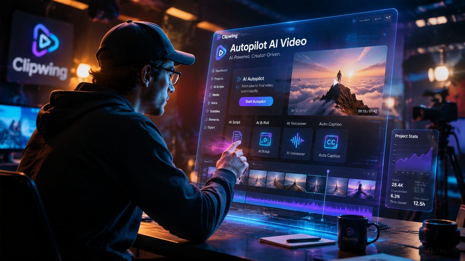 Illustration: clipwing autopilot ai video