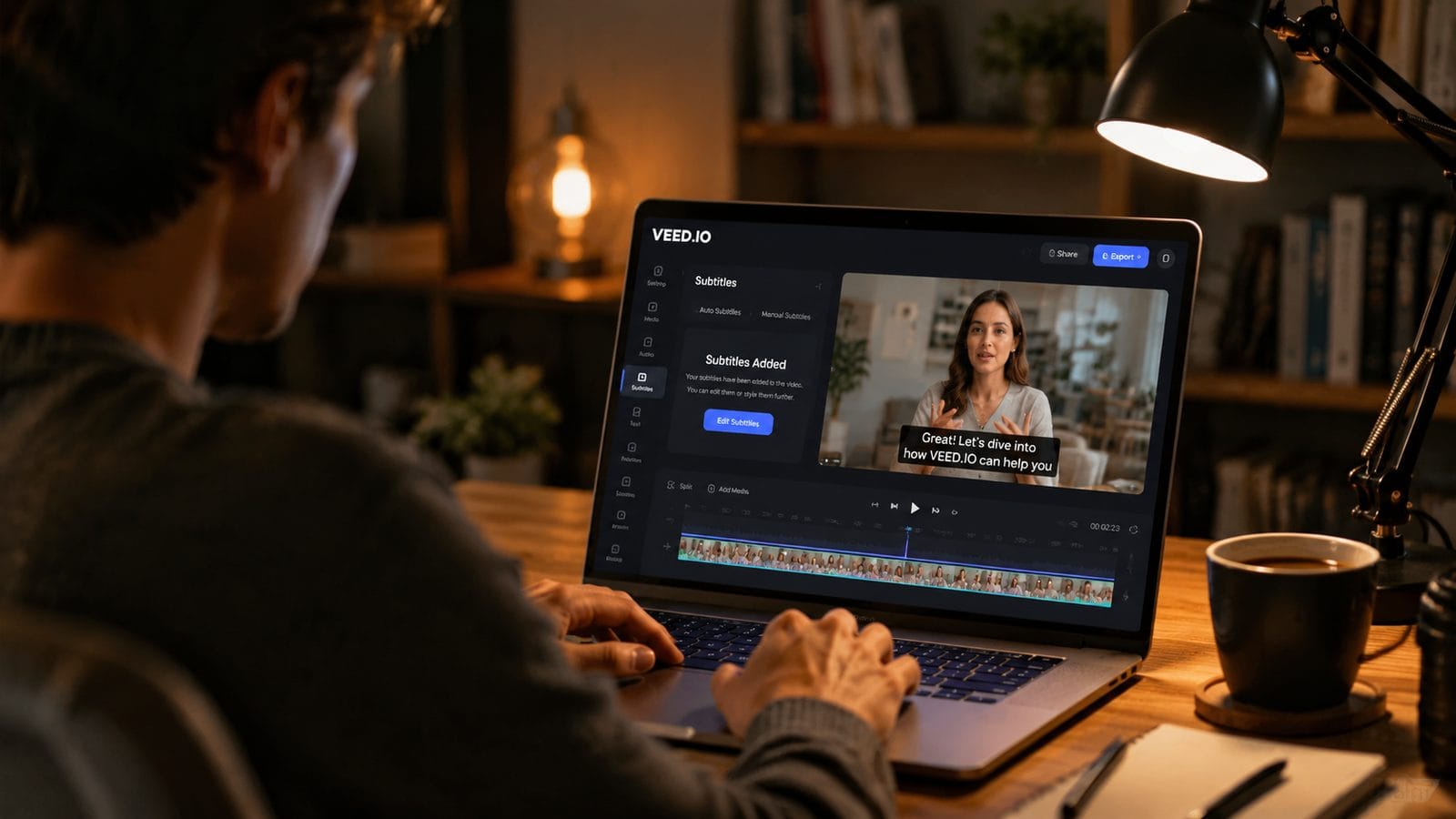 Illustration: how to use veed io for ai subtitles