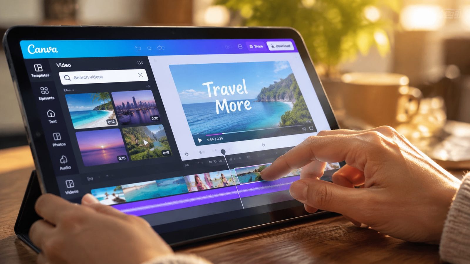 Illustration: canva + ai video workflow for creators