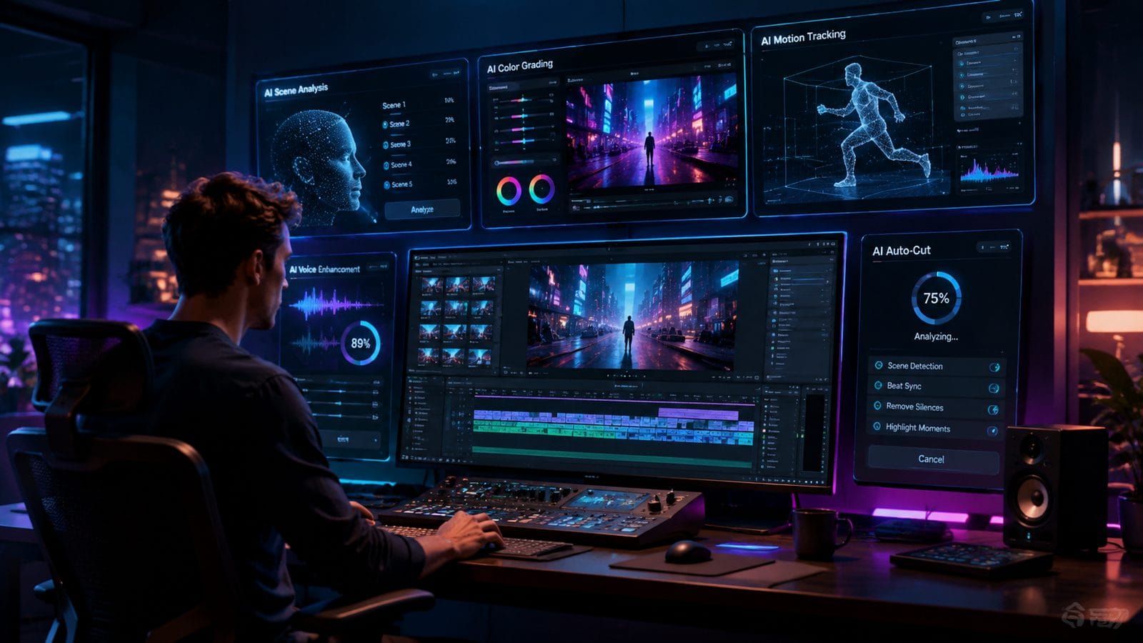 Illustration: ai video editor market explosive growth