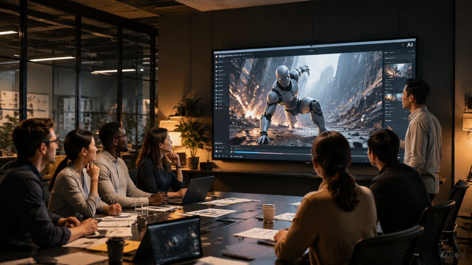 Illustration: text to video ai for internal communications