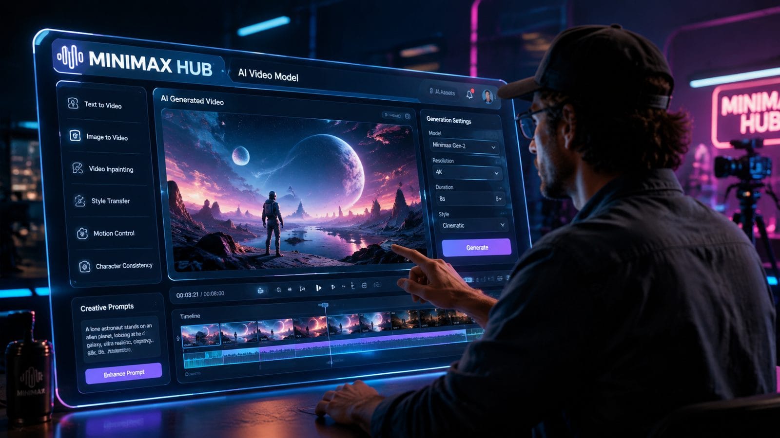 Illustration: minimax hub ai video model