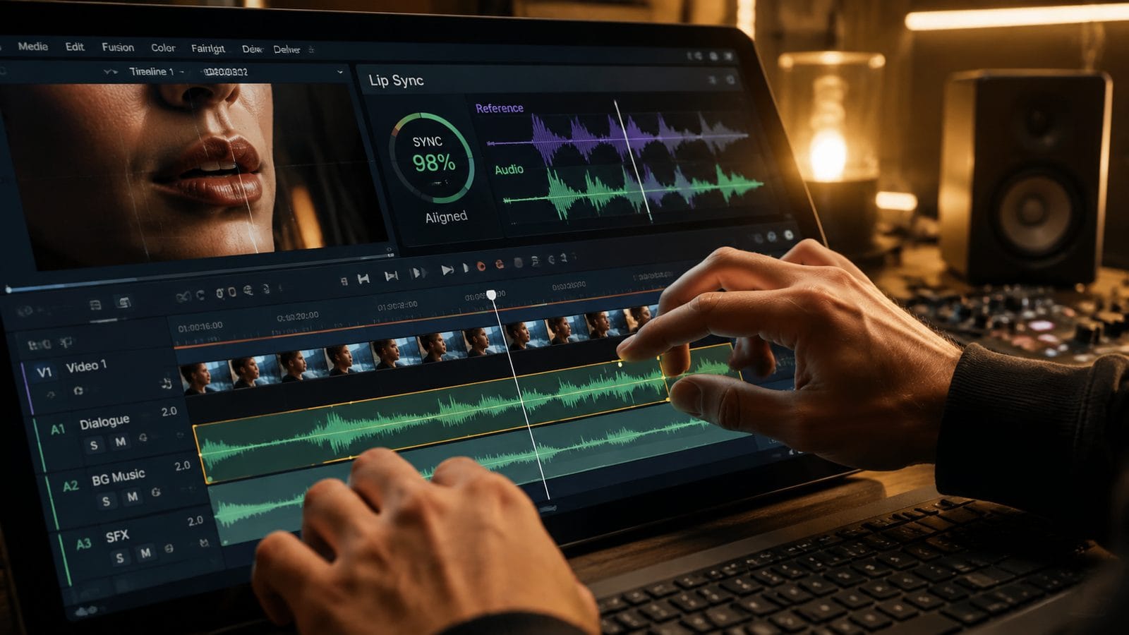Illustration: how to fix ai video lip sync issues